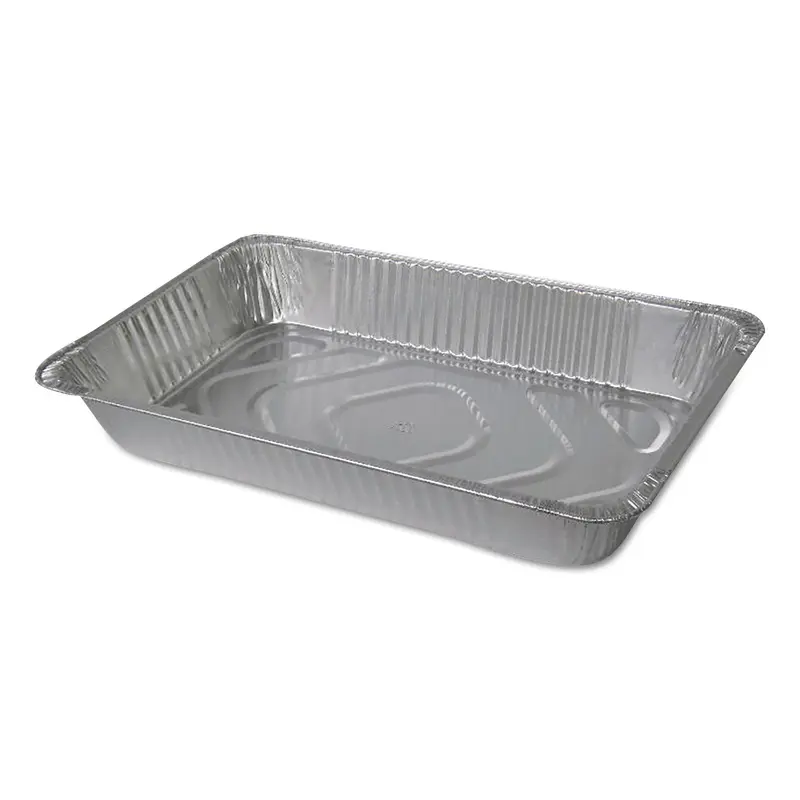Aluminum Steam Table Pans, Full-Size Deep, 55 Gauge, 3.38" Deep, 12.81 x 20.75, 50/Carton