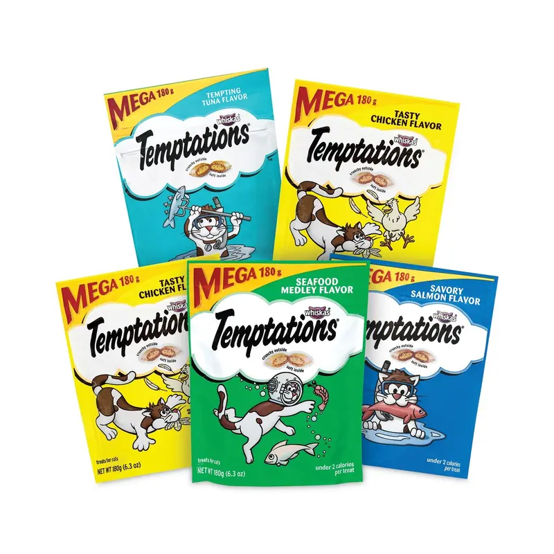 Cat Treats Mega Pack Variety, 6.3 oz Pouch, 4/Pack