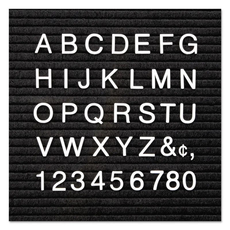 Character Sets, Pin, White, 1"h, 300/Set