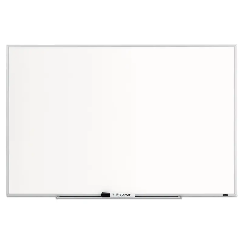 Dry Erase Board, 36 x 24, Melamine White Surface, Silver Aluminum Frame