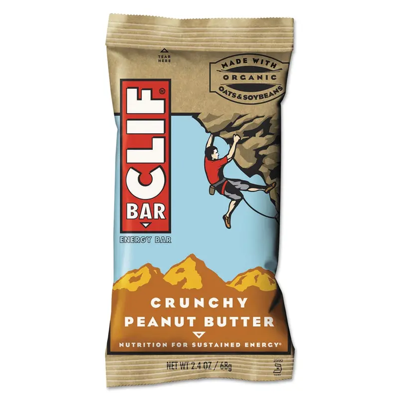 Energy Bar, Crunchy Peanut Butter, 2.4 oz, 12/Box