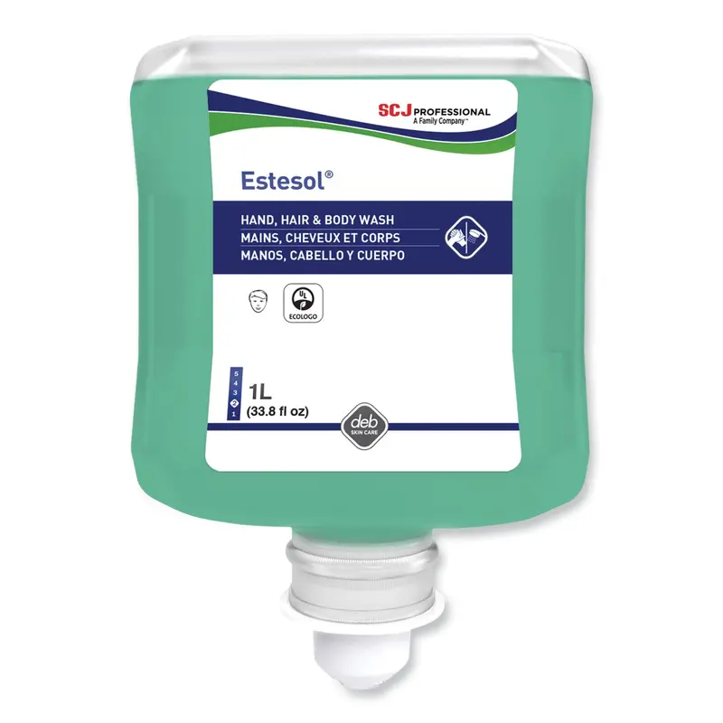 Estesol Hand, Hair and Body Cleaner Manual Cartridge, Rainforest Scent, 1 L Cartridge Refill, 6/Carton