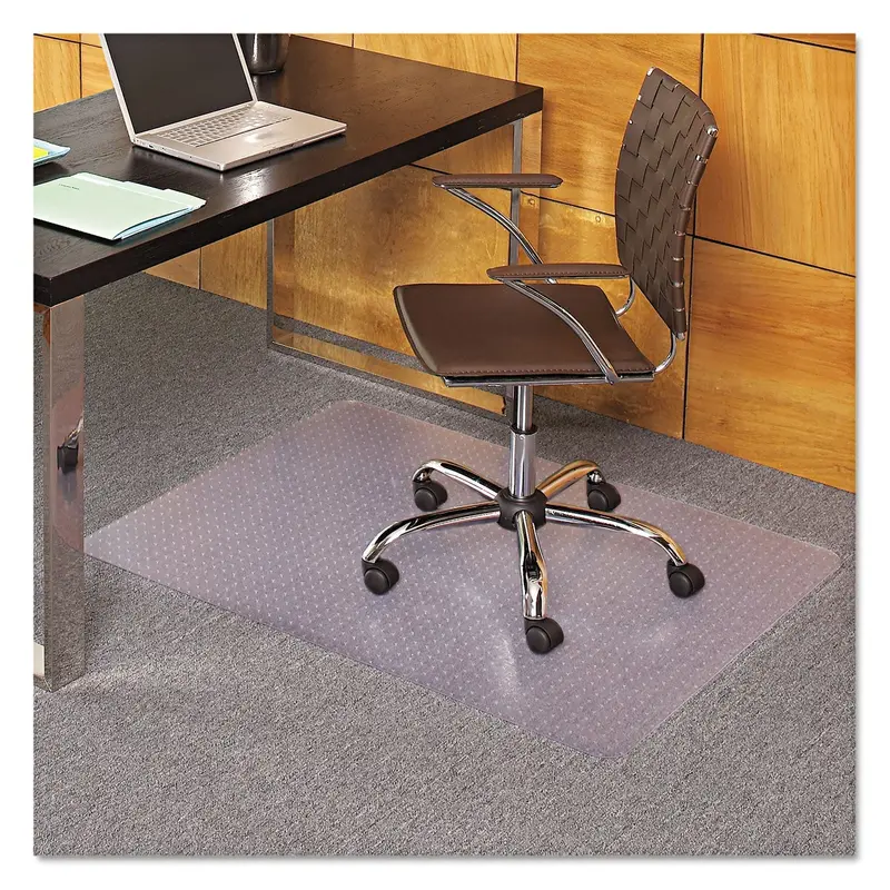 EverLife Light Use Chair Mat for Flat Pile Carpet, Rectangular, 36 x 44, Clear