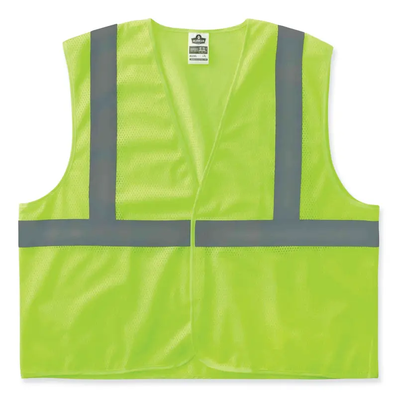GloWear 8205HL Class 2 Super Economy Mesh Vest, Polyester, Lime, X-Small