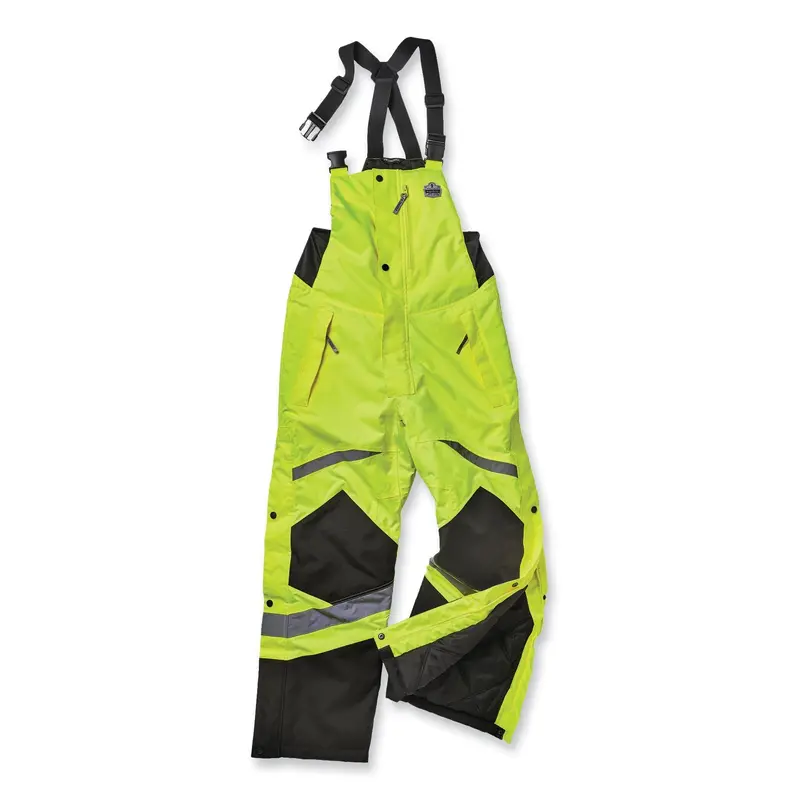 GloWear 8928 Class E Hi-Vis Insulated Bibs, 4X-Large, Lime