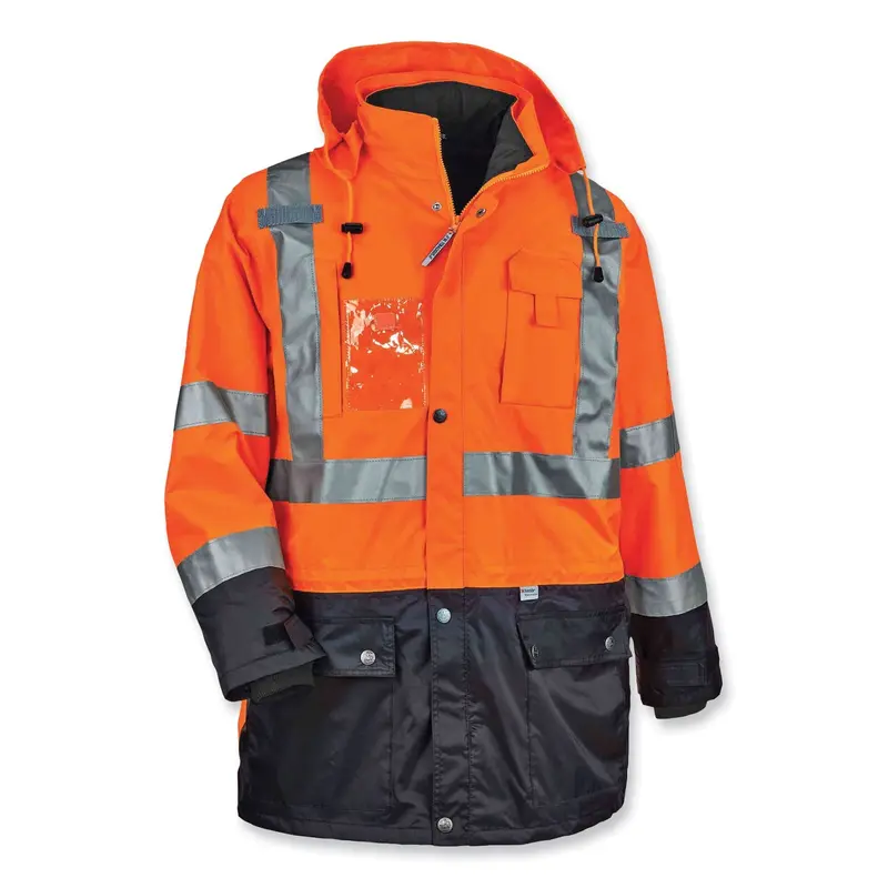 GloWear 8388 Class 3/2 Hi-Vis Thermal Jacket Kit, Small, Orange