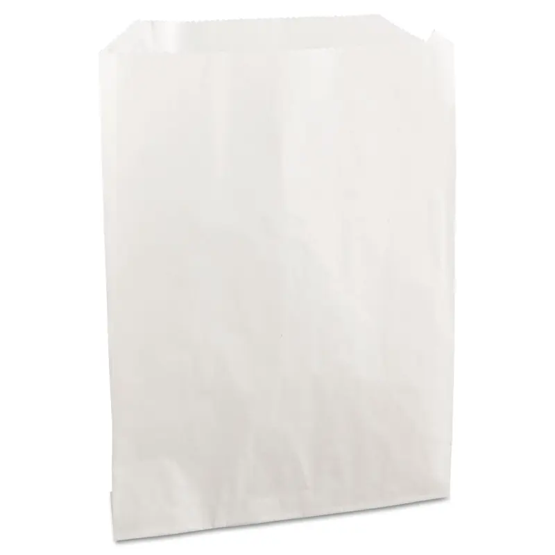 Grease-Resistant Single-Serve Bags, 6" x 0.75" x 7.25", White, 2,000/Carton