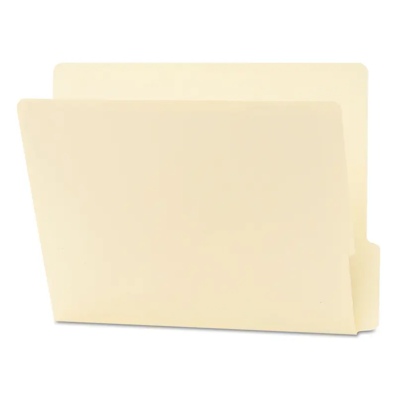 Heavyweight Manila End Tab Folders, 9" High Front, 1/3-Cut Tabs: Bottom, Letter Size, 0.75" Expansion, Manila, 100/Box