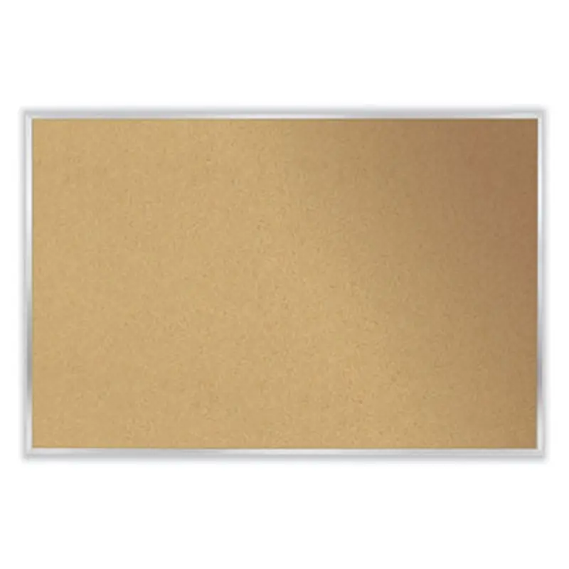 Natural Cork Bulletin Board with Frame, 72.5 x 48.5, Tan Surface, Natural Oak Frame