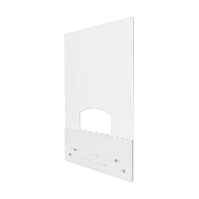 Mounting Safety Barrier with Pass Thru, 31.5" x 38", Polycarbonate, Clear, 2/Carton