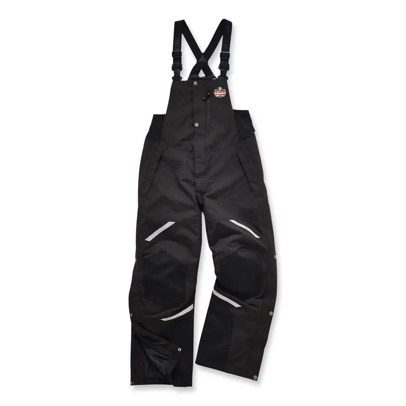 N-Ferno 6471 Thermal Bibs with 500D Nylon Shell, 3X-Large, Black