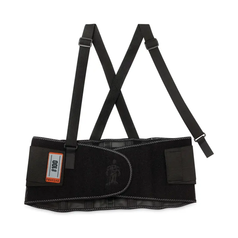ProFlex 100 Economy Spandex Back Support Brace, Large, 34" to 38" Waist, Black