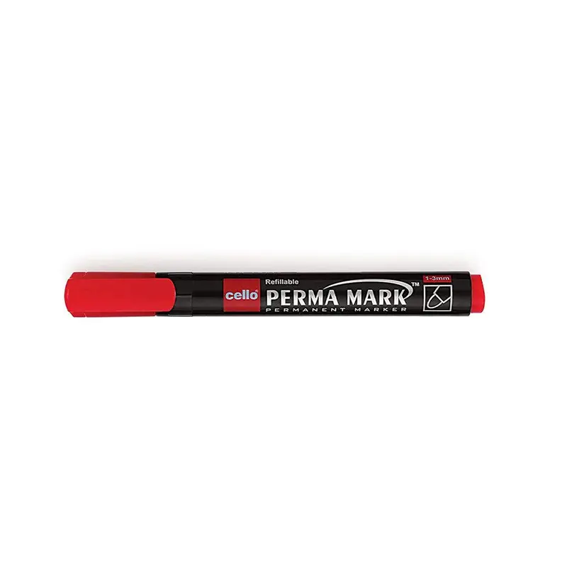 (NET) Bic Cello Assorted Permanent Marker Pen / Red