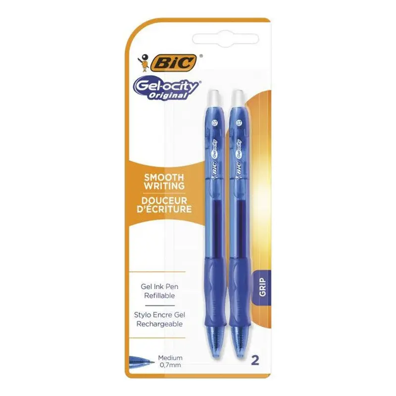 (NET) BIC Gel-ocity Original Pen Blue 2 pcs