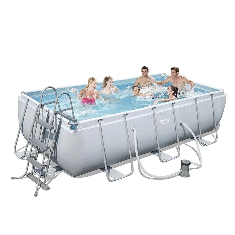 (NET) Intex 28350 Ultra Quadra Mini Frame Pool Set Including Cartridge Filter System 2006 Litres/Hour with Ladder