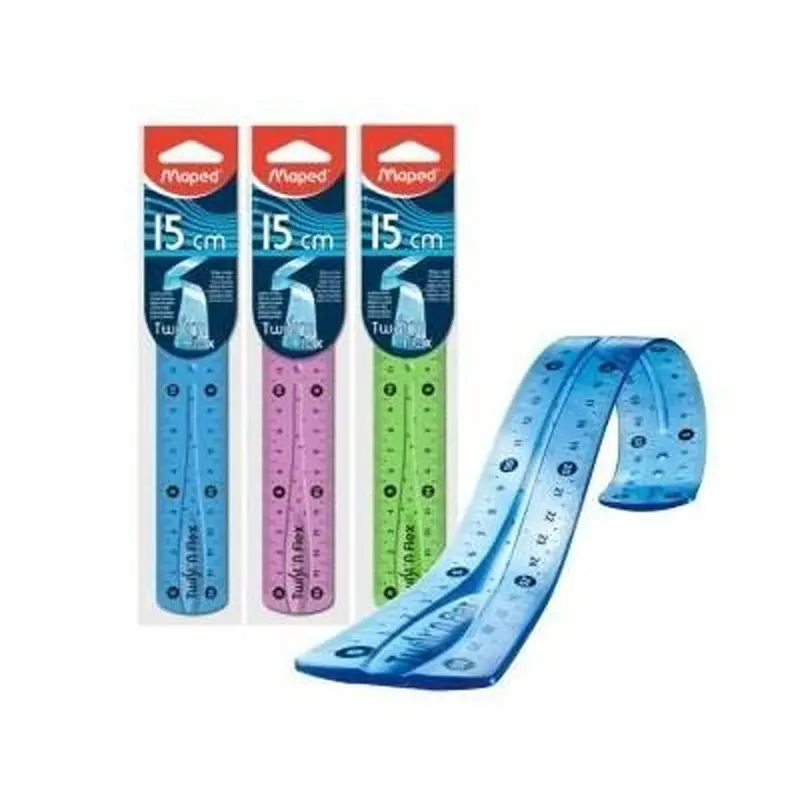 (NET) Maped Ruler 15cm Twist n FlexBLUE