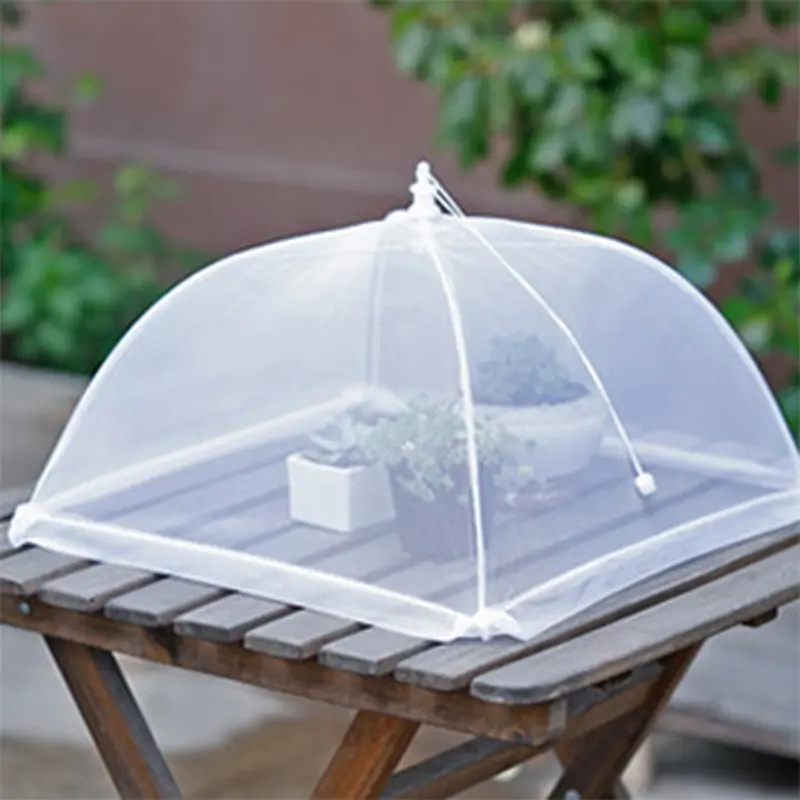 (net) Mesh Food Covers Tent Umbrella for Outdoors and Camping Food Net Cover Keep Out Flies Mosquitoes Ideal for Parties BBQ, Reusable and Collapsible 30 x 30 cmPink