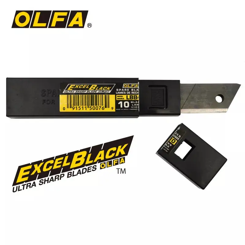 (NET) Olfa Ultra Cutter Sharp Heavy Duty Blades Black 18mm 10 pcs