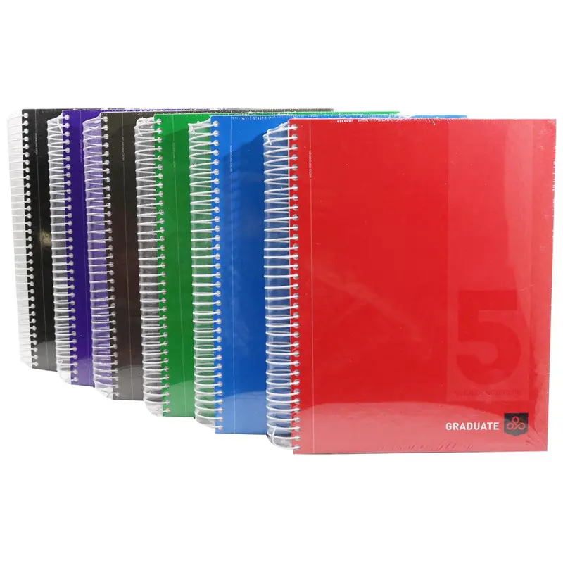 (NET) OPP Graduate 5 Subjects 21 x 27.5 cm Hard Cover Spiral Notebook 200 sheets - SeyesGreen
