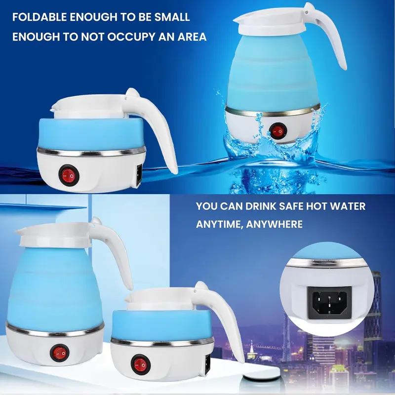 (NET) Portable Silicone Kettle 0.6LGreen