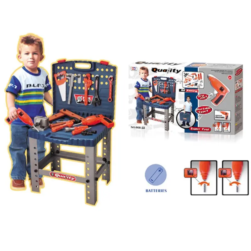 (Net) Quality Super Tool Set with Folding Work Bench Workshop with Drill