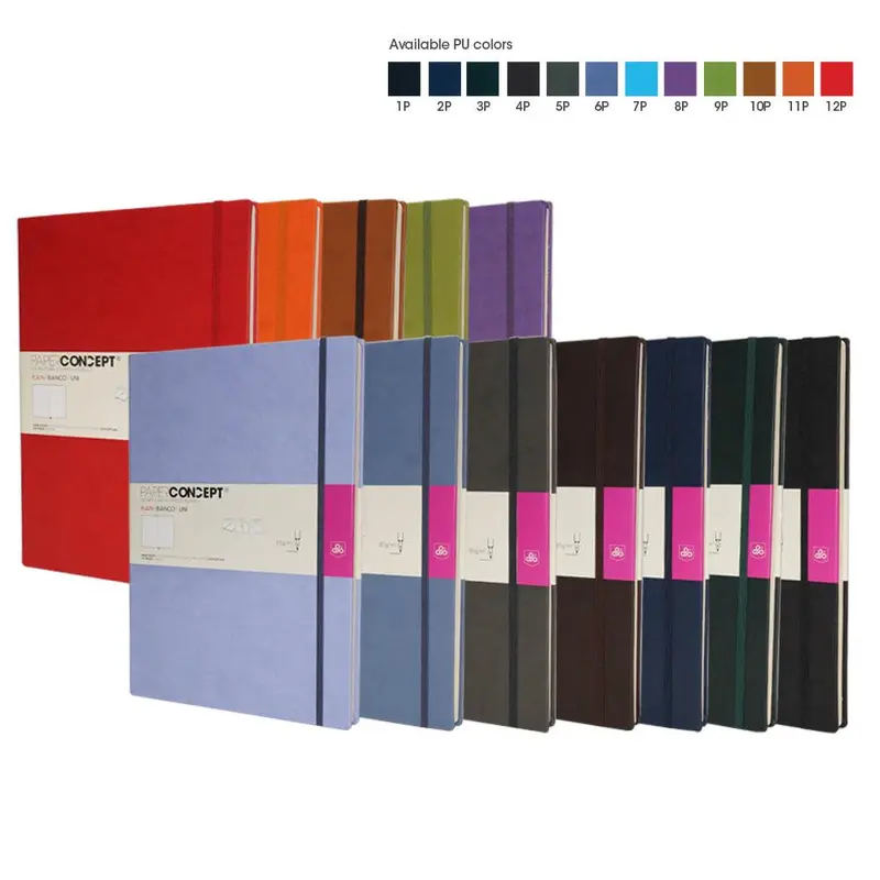 (NET) OPP Paperconcept Executive Notebook PU Hard Cover Plain / 2129.7 cm
