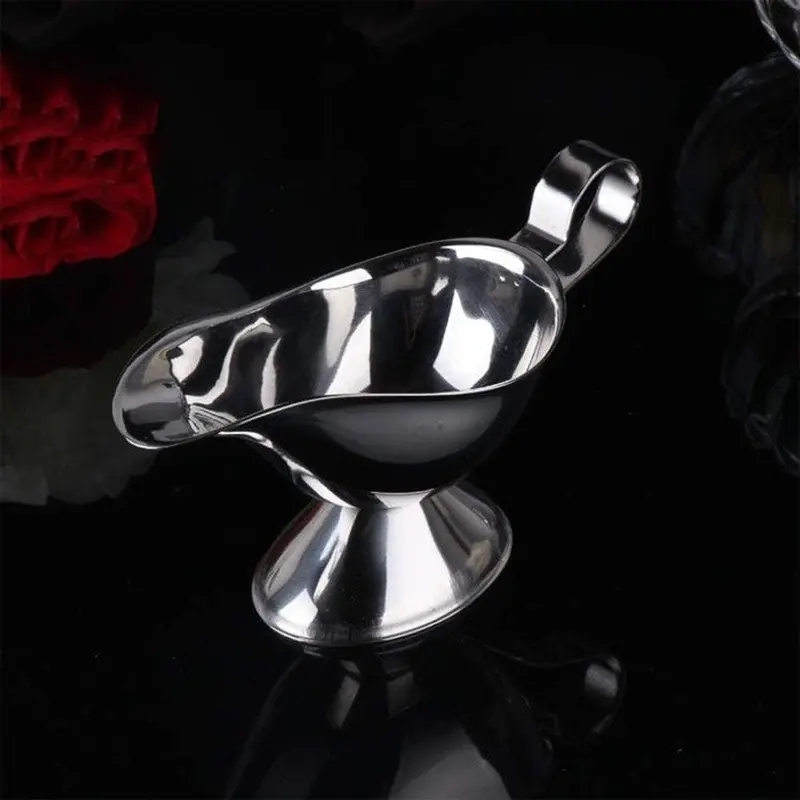 (net) Stainless Steel Sauce Gravy Boat Size L
