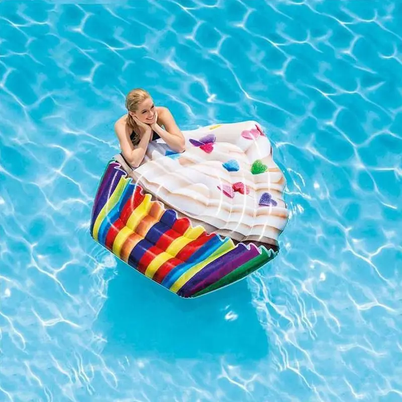(NET)Intex Floating Raft Cupcake Mat 58770, Multi-colour