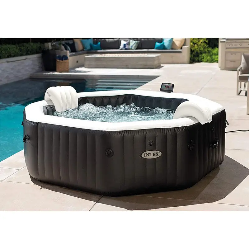 (NET)Intex Inflatable Pure Spa Jet Bubble Deluxe Pool 6 pr 218 x 71cm