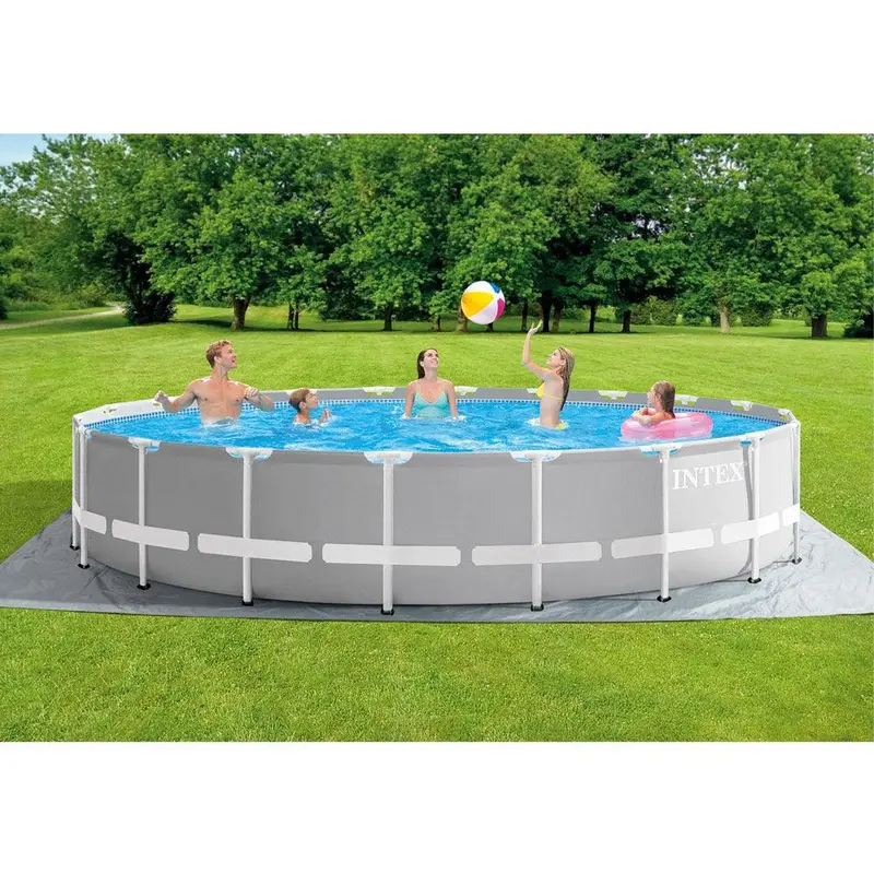 (NET)Intex Round Prism Frame Pool with Filter Pump 610 x 132 cm