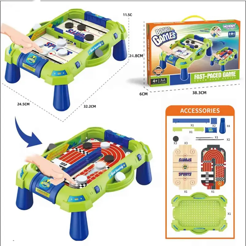 2 in 1 Childrens Dasktop Bowling Curling Game