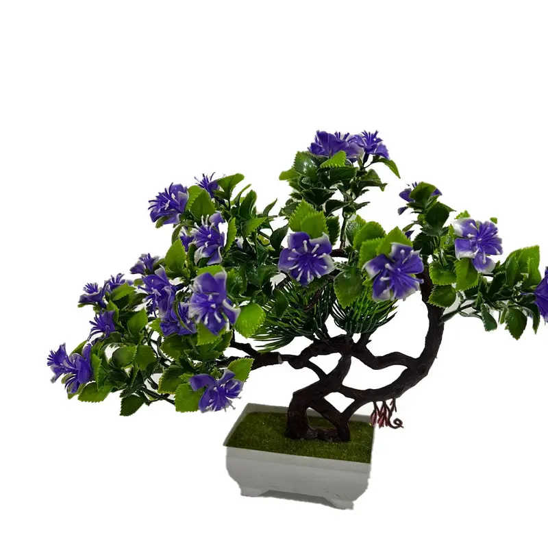 **(NET)**Artificial Plants Bonsai Small Tree Pot Plant Flowers Table Decoration Decor / 22FK171Purple