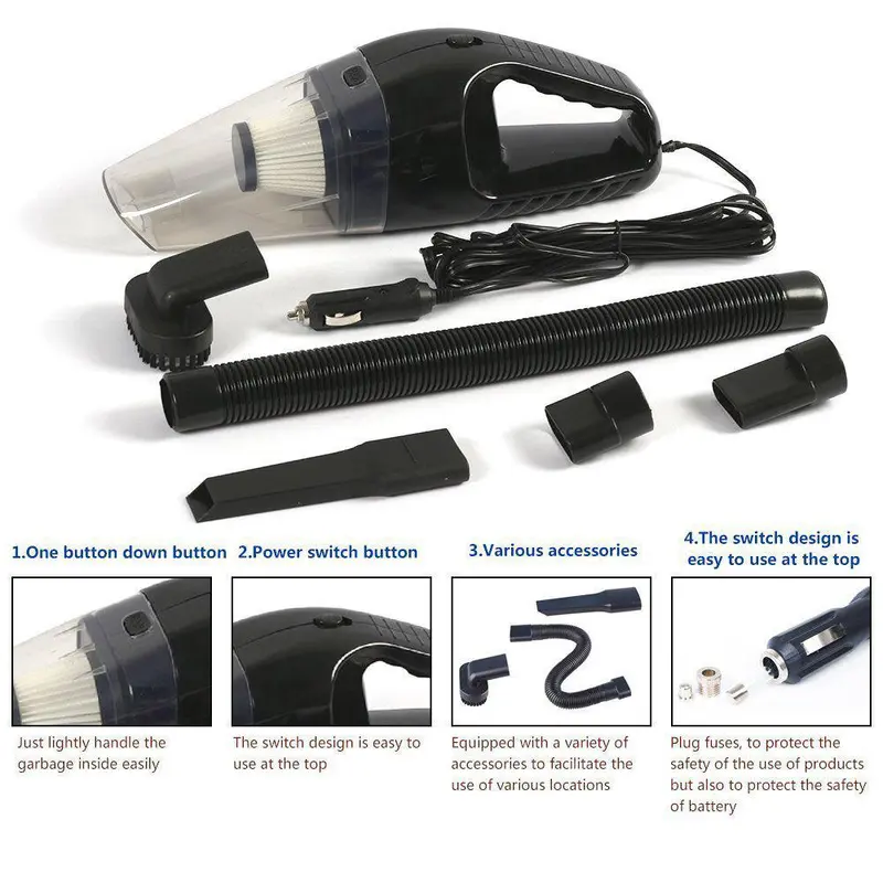**(Net)** High Power Vacuum Cleaner Portable For Cars 12 volt / KC-139