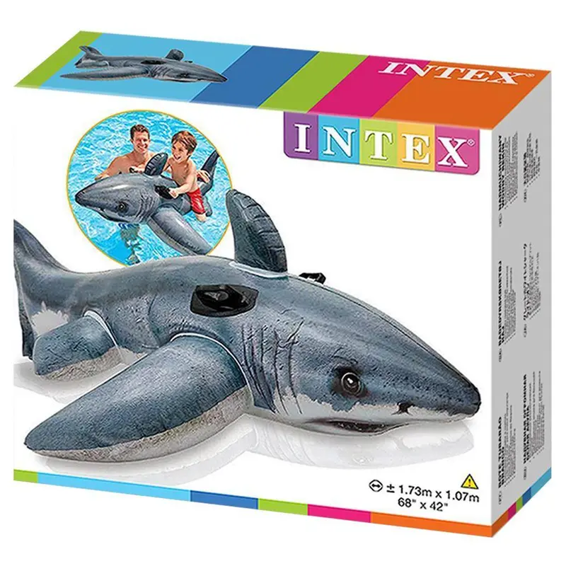 (NET)Intex Great White Shark Ride-On, 173 x 107 cm 57525NP