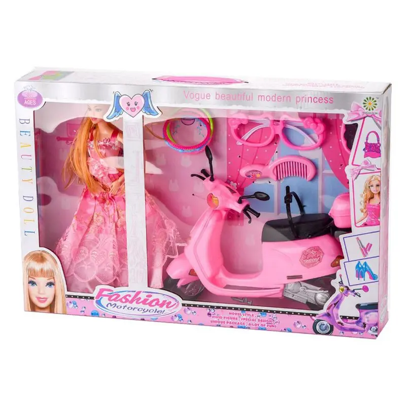 11.5 Inches Doll With Motorcycle