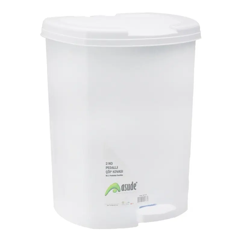 Asude Pedalled Dustbin LargeWhite