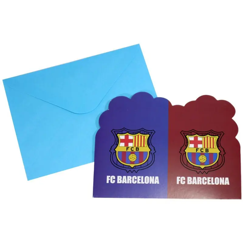 Birthday- Barcelona Invitation Cards ( 6 Pcs)