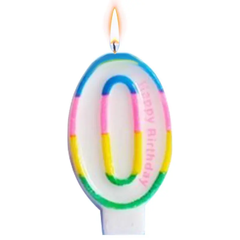 Birthday-Glitter Big Numbers Candle / I-1170