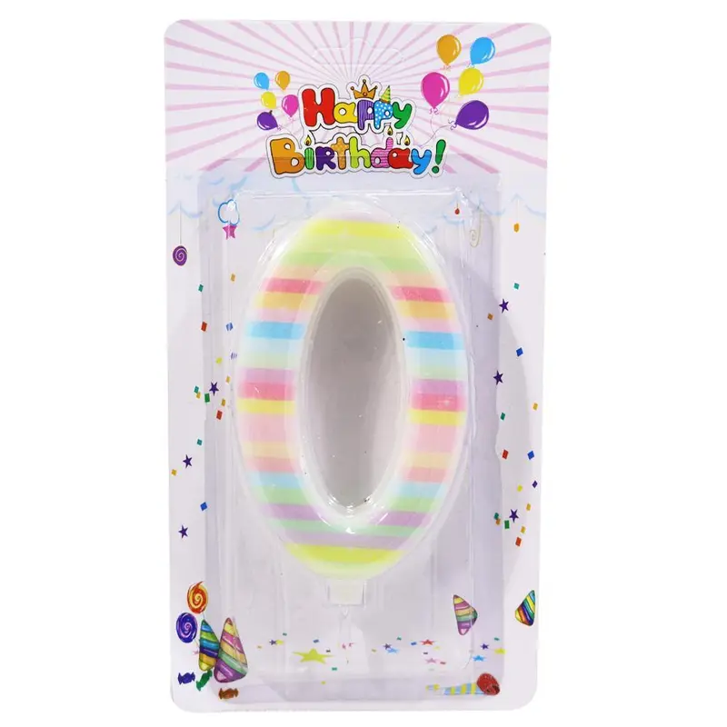 Birthday Big Dashed Numbers Candle  / P-3690