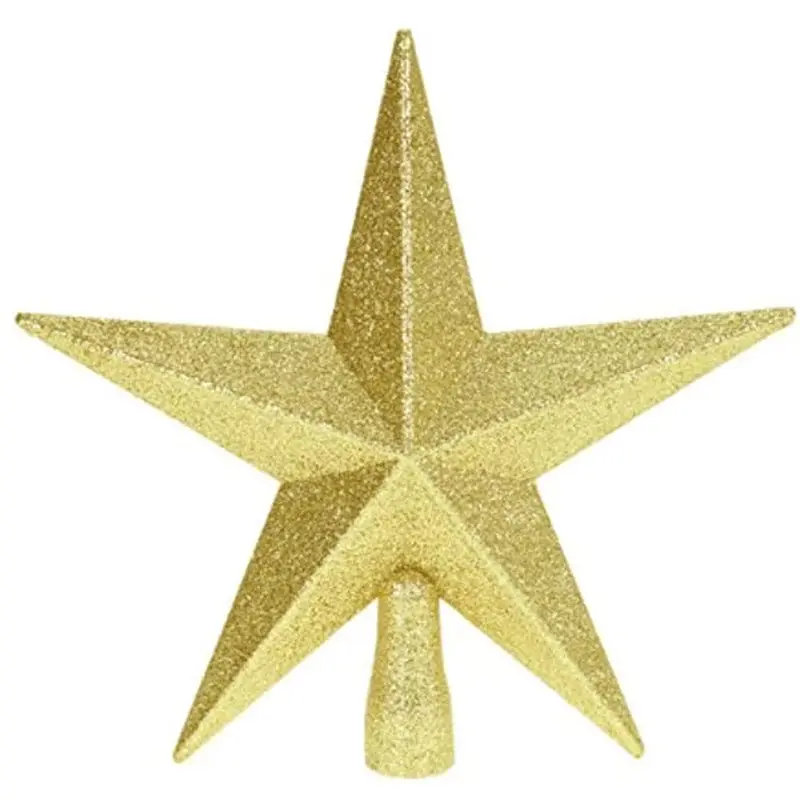 Christmas Glitter Gold Star Tree Topper / C-390G