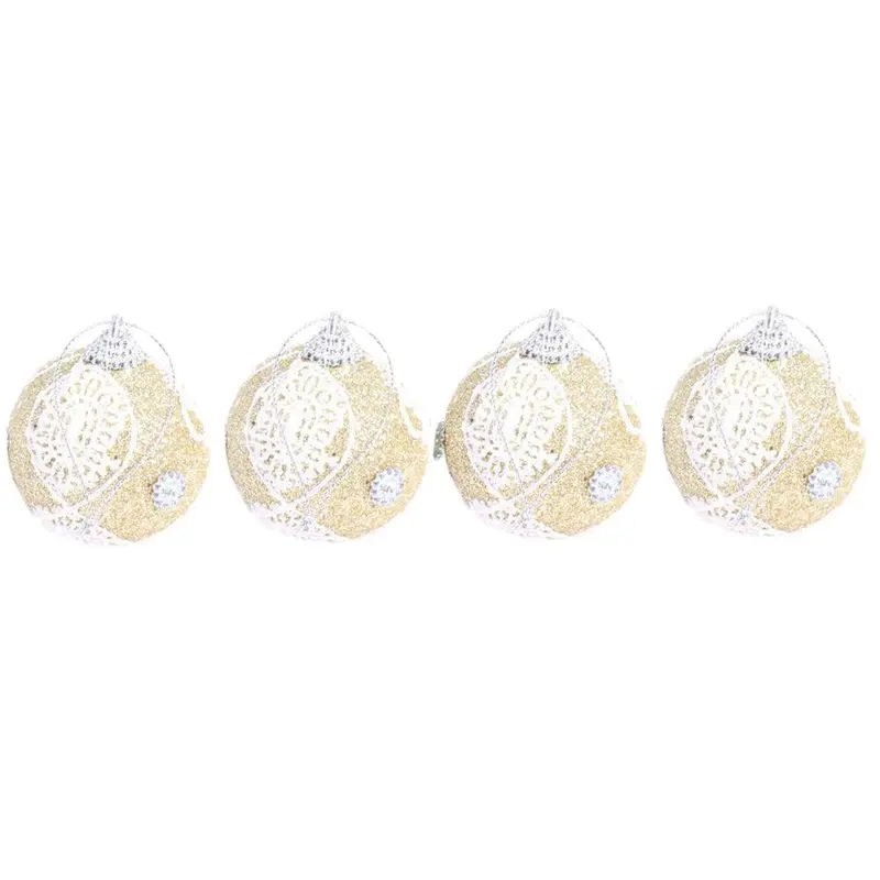 Christmas Gold Balls 6 cm Tree Decoration Set (4 Pcs)