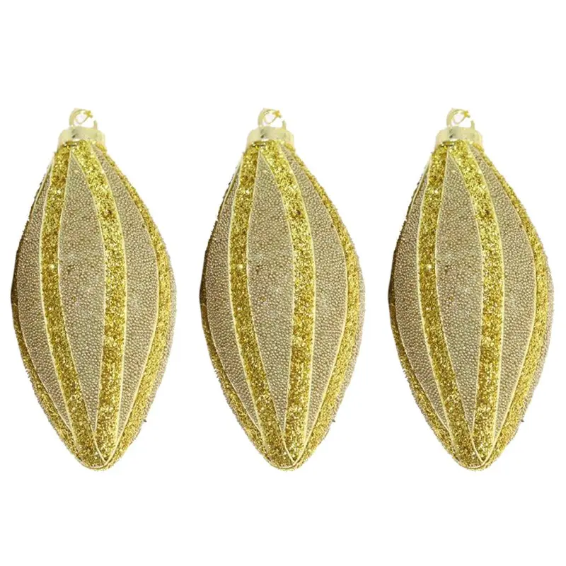 Christmas Gold Cone Ball Tree Decoration Set (3pcs)