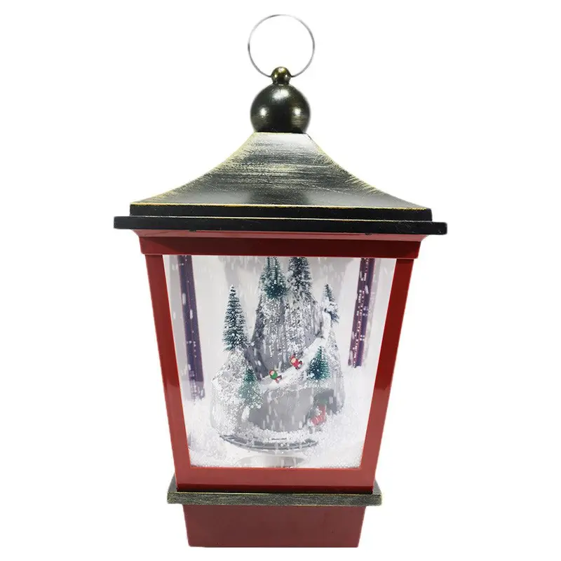 Christmas Lighted  Musical Snowing Street Lamp with Metal Hanger