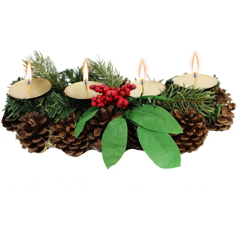 Christmas Pine Candle Holder / 611380B