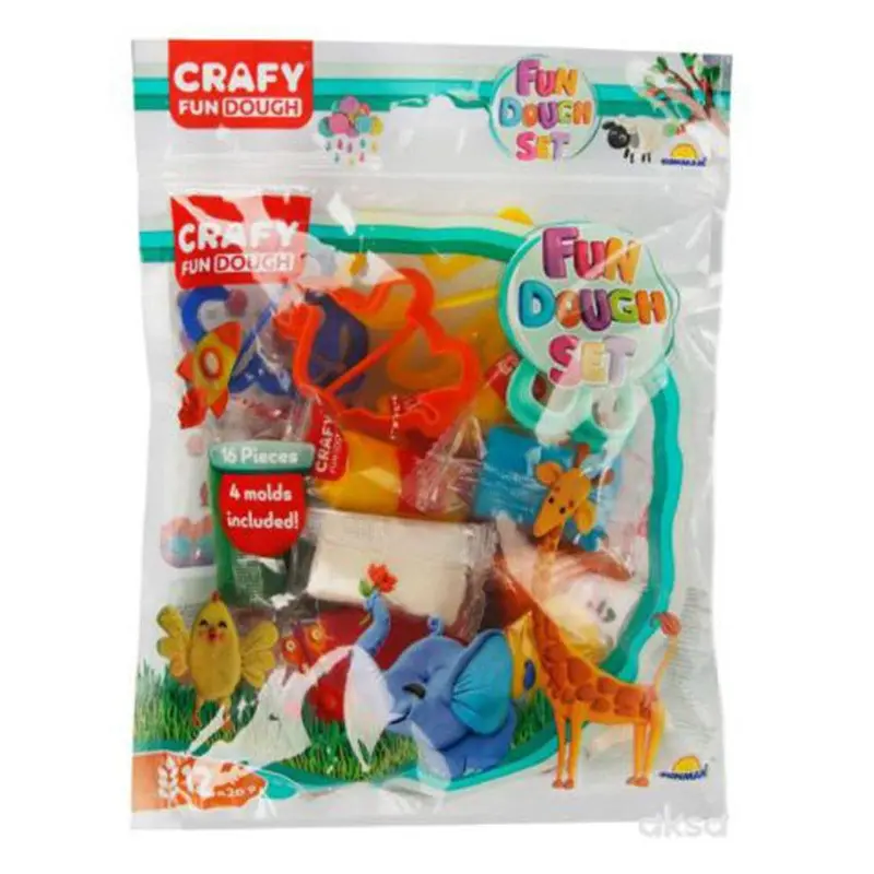 Crafy Dough Zip Bag Set Of With Molds 16 Pcs 240Gr