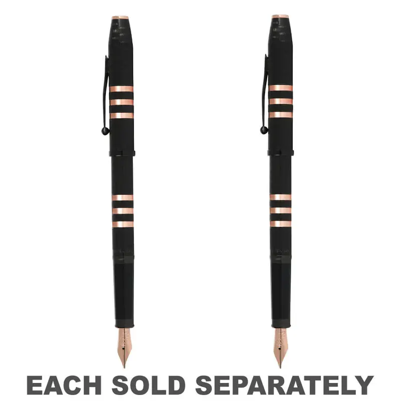 175th Century II Black PVD Fountain Pen (Rose Gold)Fine