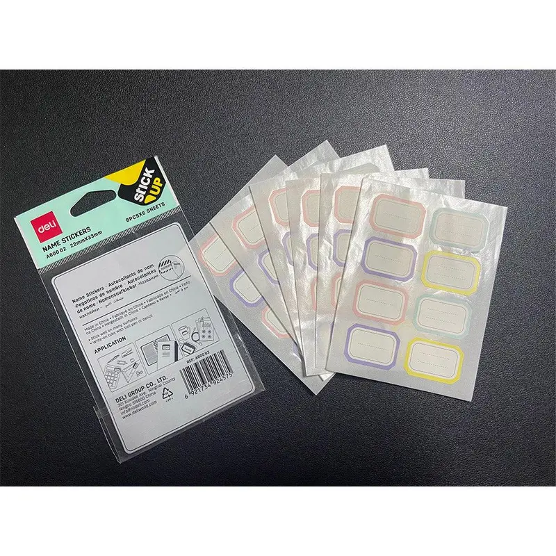 Deli A60002 Names Stickers 8 pcs ( 6 sheets) / a60002
