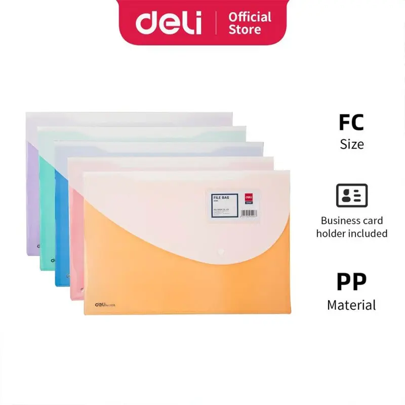 DELI E5506 File Bag Snap FC