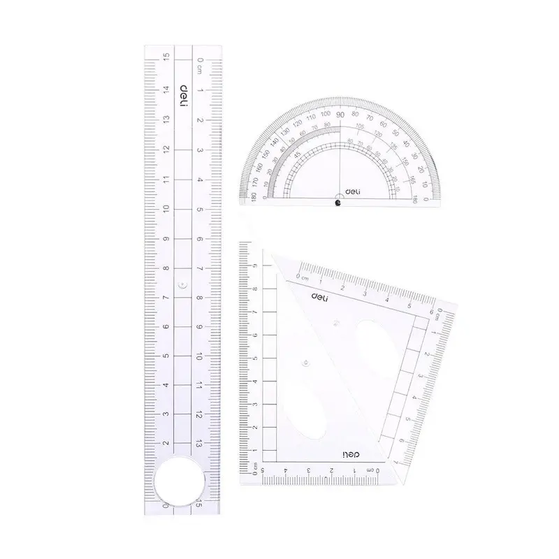 Deli G01903 Ruler Set 4 Pcs