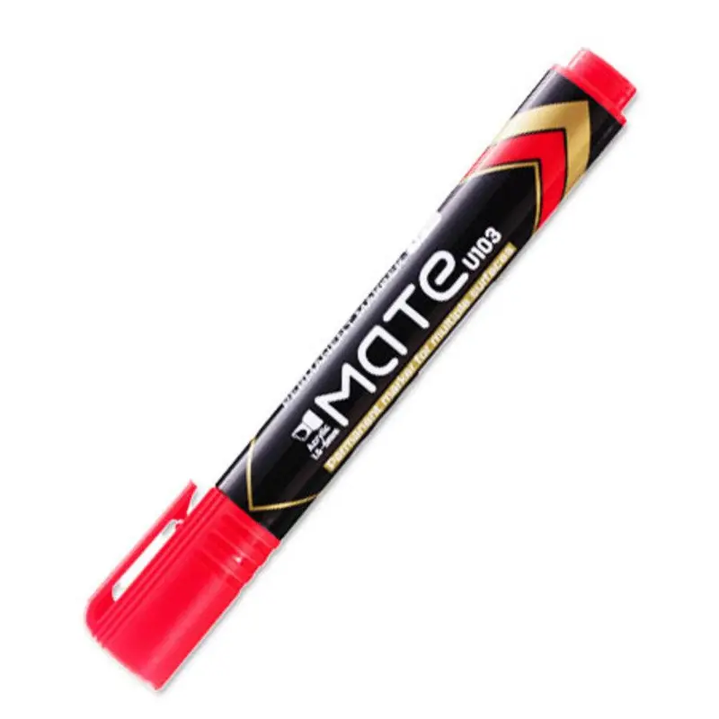 Deli U10340 Chisel tip  Permanent Marker  1.5 mm Red